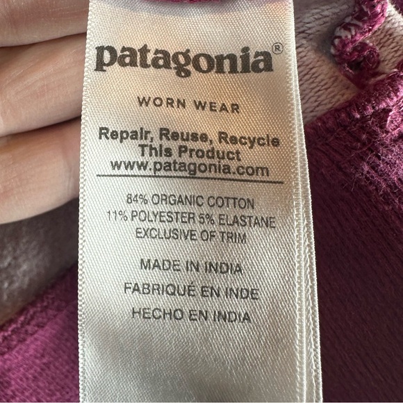 PATAGONIA Women's Medium Mid-Weight Full Zip Pastel Pink Hoody Sweatshirt - Picture 7 of 10